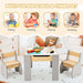 4-in-1 Kids Activity Table and Chair Set - Grey | Reversible Top and Storage COSTWAY - Little and Giant Explorers Costway
