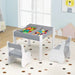 4-in-1 Kids Activity Table | Elephant Shape with Storage and Chairs - Little and Giant Explorers Costway