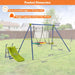 4-in-1 Swing Playset with Slide and Basketball Hoop - Little and Giant Explorers Costway