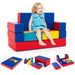 4-in-1 Kids Multi-functional Combination Sofa Set - Multicolour | Sofa, Bed, Table and Chair COSTWAY - Little and Giant Explorers Costway