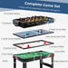 4-in-1 Multi Game Table – Black | Foosball, Hockey, Billiards and Table Tennis COSTWAY - Little and Giant Explorers Costway