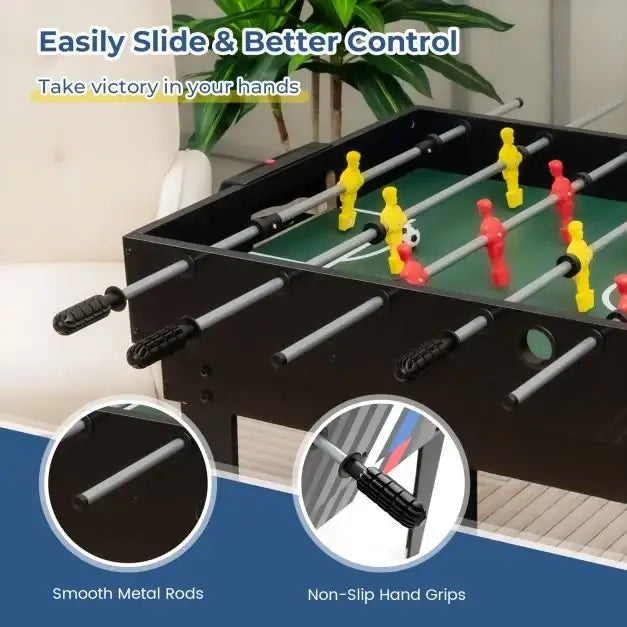 4-in-1 Multi Game Table – Black | Foosball, Hockey, Billiards and Table Tennis COSTWAY - Little and Giant Explorers Costway