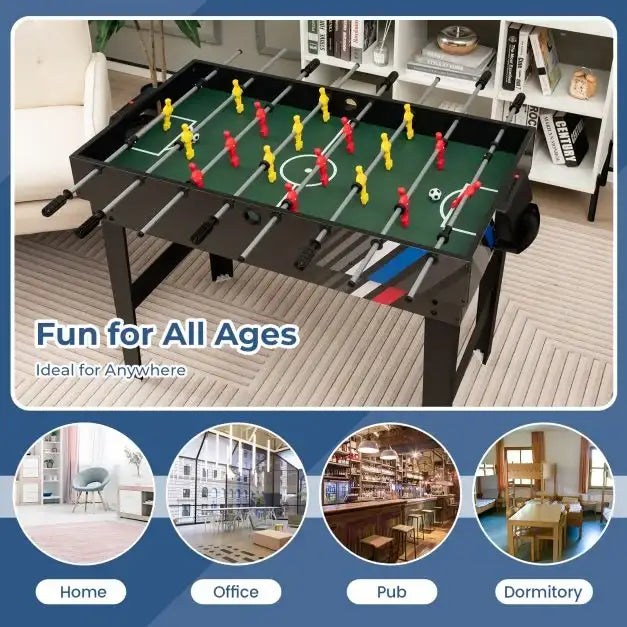 4-in-1 Multi Game Table – Black | Foosball, Hockey, Billiards and Table Tennis COSTWAY - Little and Giant Explorers Costway