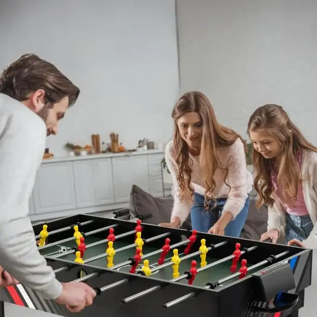 4-in-1 Multi Game Table – Black | Foosball, Hockey, Billiards and Table Tennis COSTWAY - Little and Giant Explorers Costway