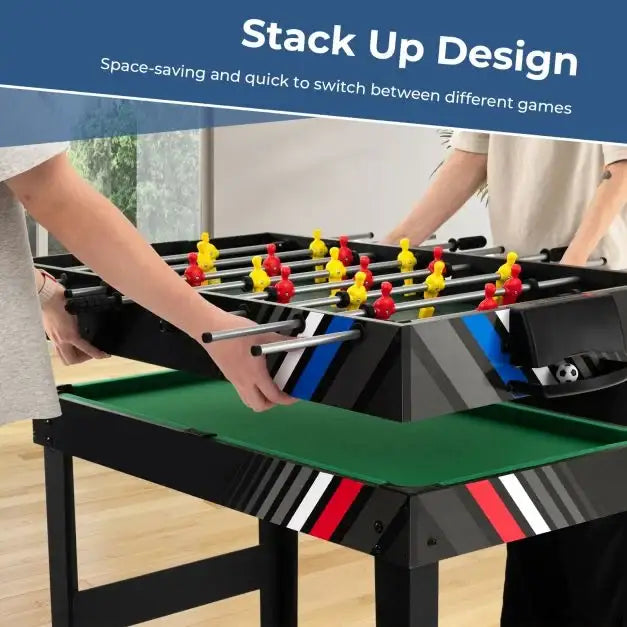 4-in-1 Multi Game Table – Black | Foosball, Hockey, Billiards and Table Tennis COSTWAY - Little and Giant Explorers Costway