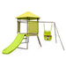 4-in-1 Playset with Slide, Play Tower and Baby Seat Swing - Little and Giant Explorers Costway