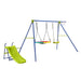 4-in-1 Swing Playset with Slide and Basketball Hoop - Little and Giant Explorers Costway