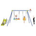 4-in-1 Swing Playset with Slide and Basketball Hoop - Little and Giant Explorers Costway