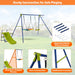 4-in-1 Swing Playset with Slide and Basketball Hoop - Little and Giant Explorers Costway