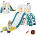 4-in-1 Toddler Slide with Basketball Hoop, Climber and Telescope - Little and Giant Explorers AIYAPLAY