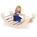 4-in-1 Wooden Rocking Horse Arch with Backrest - Little and Giant Explorers Costway