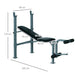 4-Levels Adjustable Weight Bench with Barbell Rack in Silver and Black - Little and Giant Explorers HOMCOM