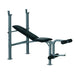 4-Levels Adjustable Weight Bench with Barbell Rack in Silver and Black - Little and Giant Explorers HOMCOM