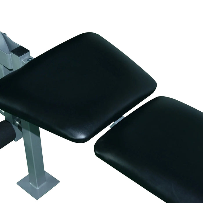 4-Levels Adjustable Weight Bench with Barbell Rack in Silver and Black - Little and Giant Explorers HOMCOM