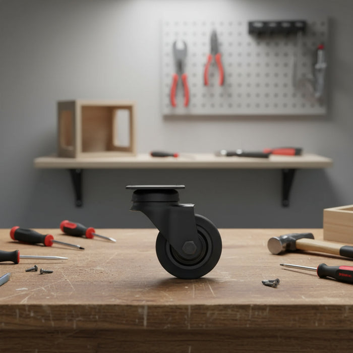 4 Swivel Caster Wheels in Black 75mm - Little and Giant Explorers Mac Lean