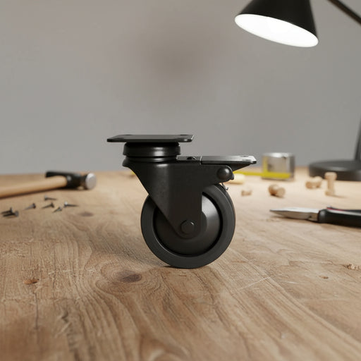 4 Swivel Caster Wheel with Brake in Black 75mm - Little and Giant Explorers Mac Lean