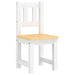 4 Piece Children Table and Chair Set in White and Beige - Little and Giant Explorers vidaXL