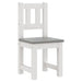 4 Piece Children Table and Chair Set in White and Grey - Little and Giant Explorers vidaXL