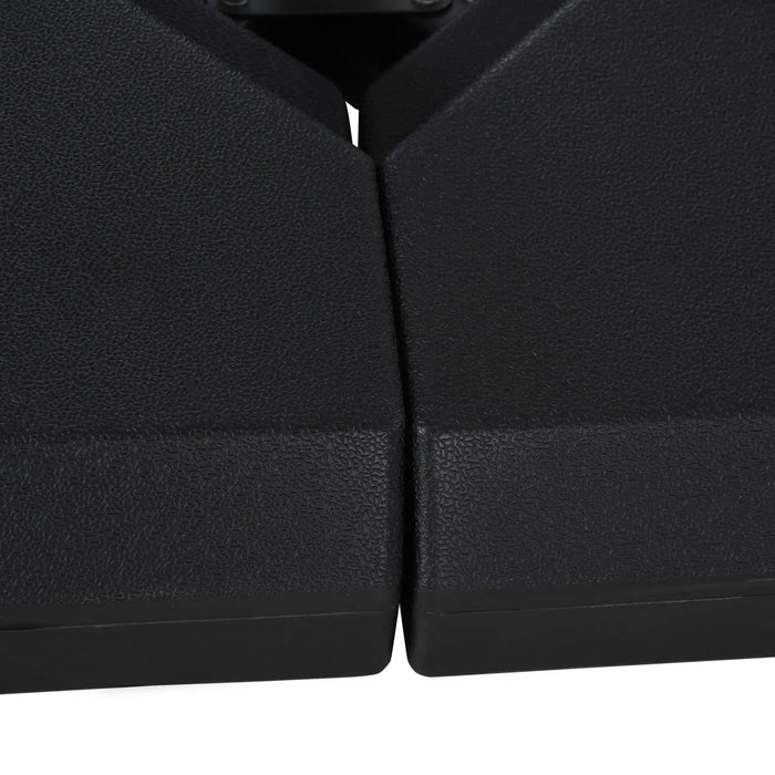 4-Piece Fillable Parasol Base Weights with Steel Cross Base - Little and Giant Explorers Outsunny