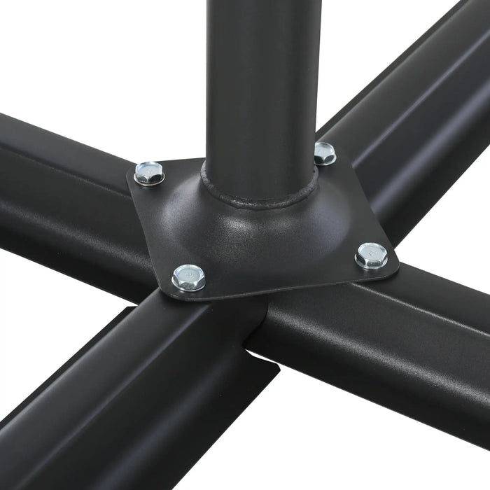 4-Piece Fillable Parasol Base Weights with Steel Cross Base - Little and Giant Explorers Outsunny