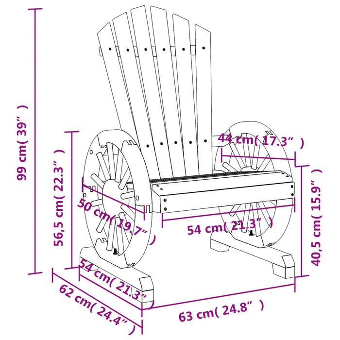 Garden Adirondack Chairs 4 pcs Solid Wood Fir - Little and Giant Explorers vidaXL