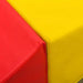 Red and yellow foam blocks from a kids soft play set for early development