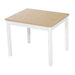 Kids table with natural wood top and white legs, modern children's furniture