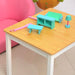 4-Piece Kids Table and Chair Set with 2 Wooden Chairs and 1 Storage Bench - Little and Giant Explorers HOMCOM