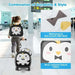 4-Piece Kids Travel Luggage Set – Penguin Design | 14" Carry-On Suitcase, Backpack, Neck Pillow and Luggage Tag COSTWAY - Little and Giant Explorers Costway