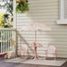 4 Pieces Kids Garden Table and Chair Set in Pink with Rainbow Design - Little and Giant Explorers AIYAPLAY