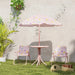 4 Pieces Kids Garden Table and Chair Set in Pink with Rainbow Design - Little and Giant Explorers AIYAPLAY