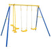 Swing Playset with 2 Swing Seats and 2 Glider Seats - Little and Giant Explorers Costway