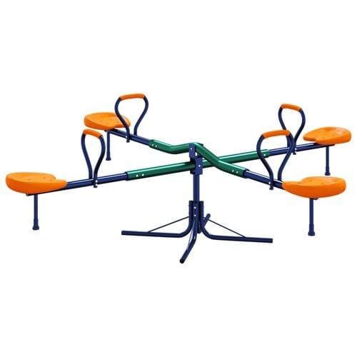 4-Seater 360° Rotation Steel Seesaw - Little and Giant Explorers vidaXL