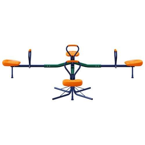 4-Seater 360° Rotation Steel Seesaw - Little and Giant Explorers vidaXL