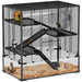 4-Tier Hamster Cage | Large Habitat for Syrian and Dwarf Hamsters, Rats and Gerbils PAWHUT - Little and Giant Explorers PawHut