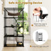 4-Tier Large Cat Cage – Black | Metal and Modular Cat Enclosure COSTWAY - Little and Giant Explorers Costway