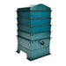 Four-tray HDPE worm factory composter with spigot for organic waste recycling