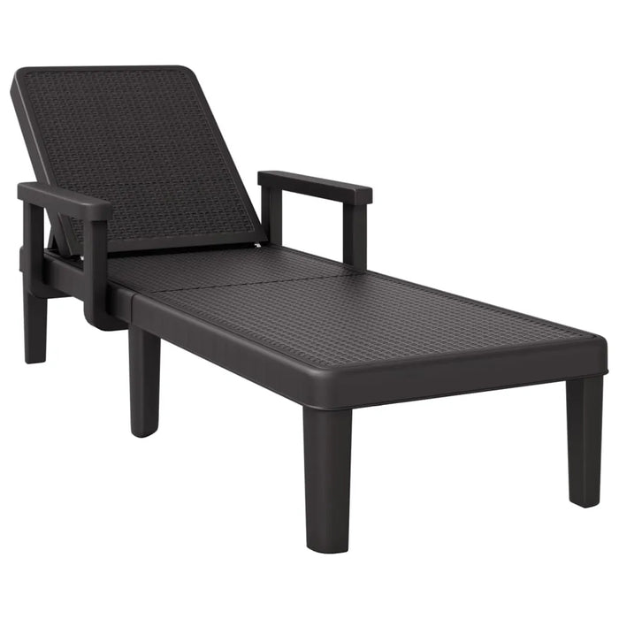 4-Way Height Adjustable Sun Lounger 155.5x57x28 cm Polypropylene - Little and Giant Explorers vidaXL