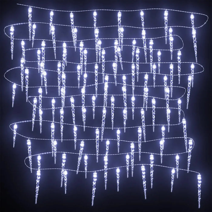 40 Christmas Icicle Lights in Cold White - Little and Giant Explorers vidaXL