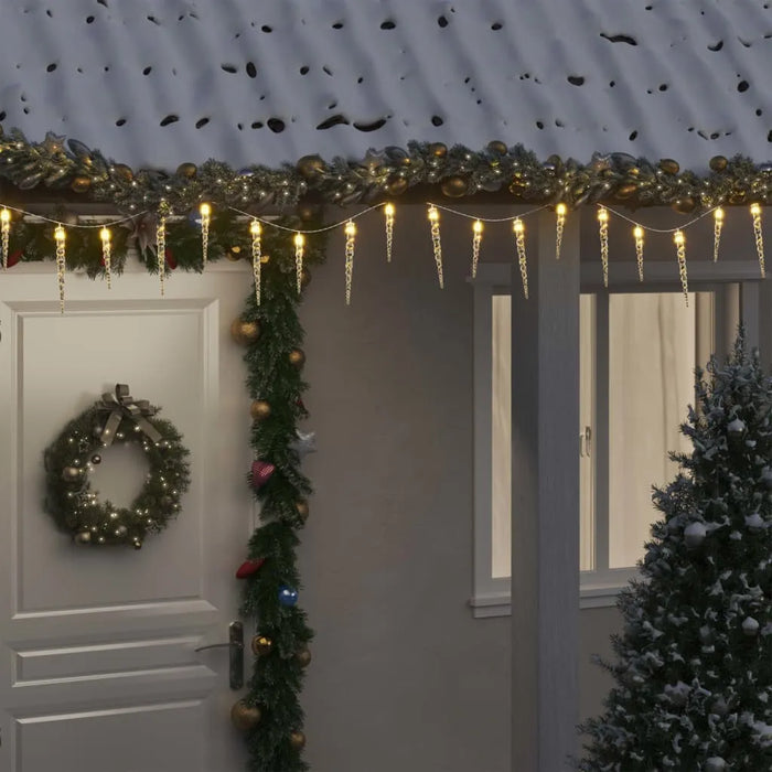 40 Christmas Icicle Lights in Warm White - Little and Giant Explorers vidaXL