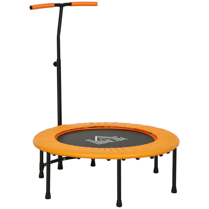 40" Fitness Trampoline with Adjustable Handle in Orange - Little and Giant Explorers HOMCOM