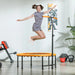 40" Fitness Trampoline with Adjustable Handle in Orange - Little and Giant Explorers HOMCOM