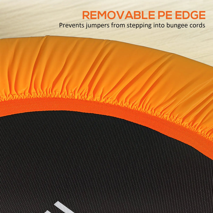 40" Fitness Trampoline with Adjustable Handle in Orange - Little and Giant Explorers HOMCOM