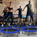 40" Foldable Fitness Trampoline – Blue | Exercise Rebounder - Adjustable Handle COSTWAY - Little and Giant Explorers Costway