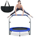 40" Foldable Fitness Trampoline – Blue | Exercise Rebounder - Adjustable Handle COSTWAY - Little and Giant Explorers Costway