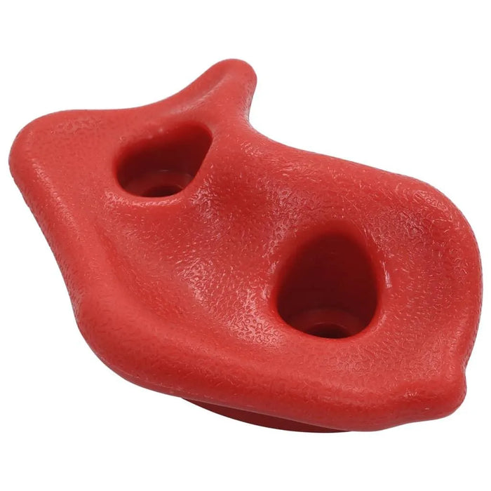 Red kids climbing rock hold textured plastic for climbing wall play set