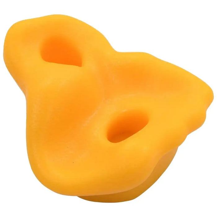 Yellow kids climbing stone hold for custom climbing wall play set