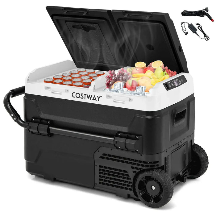 40L Portable Dual-Zone Car Fridge Freezer – Black | Rapid Cooling from -20°C to 20°C COSTWAY - Little and Giant Explorers Costway