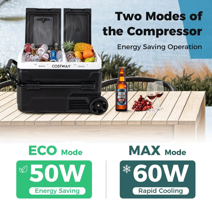 40L Portable Dual-Zone Car Fridge Freezer – Black | Rapid Cooling from -20°C to 20°C COSTWAY - Little and Giant Explorers Costway