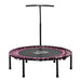 45" Foldable Mini Trampoline with Adjustable Handle in Pink - Little and Giant Explorers HOMCOM